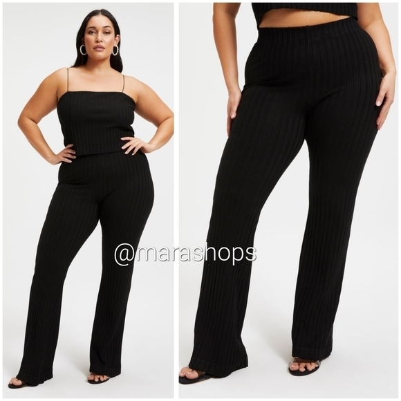 Good American 90's Ribbed Pants - Picture 1 of 8